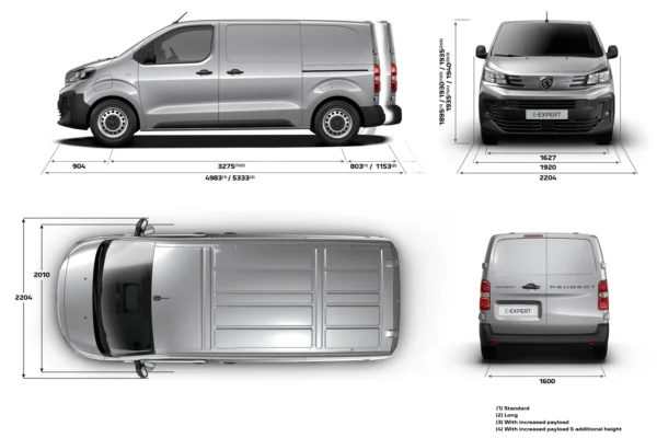 dimensions peugeot expert 2024 1